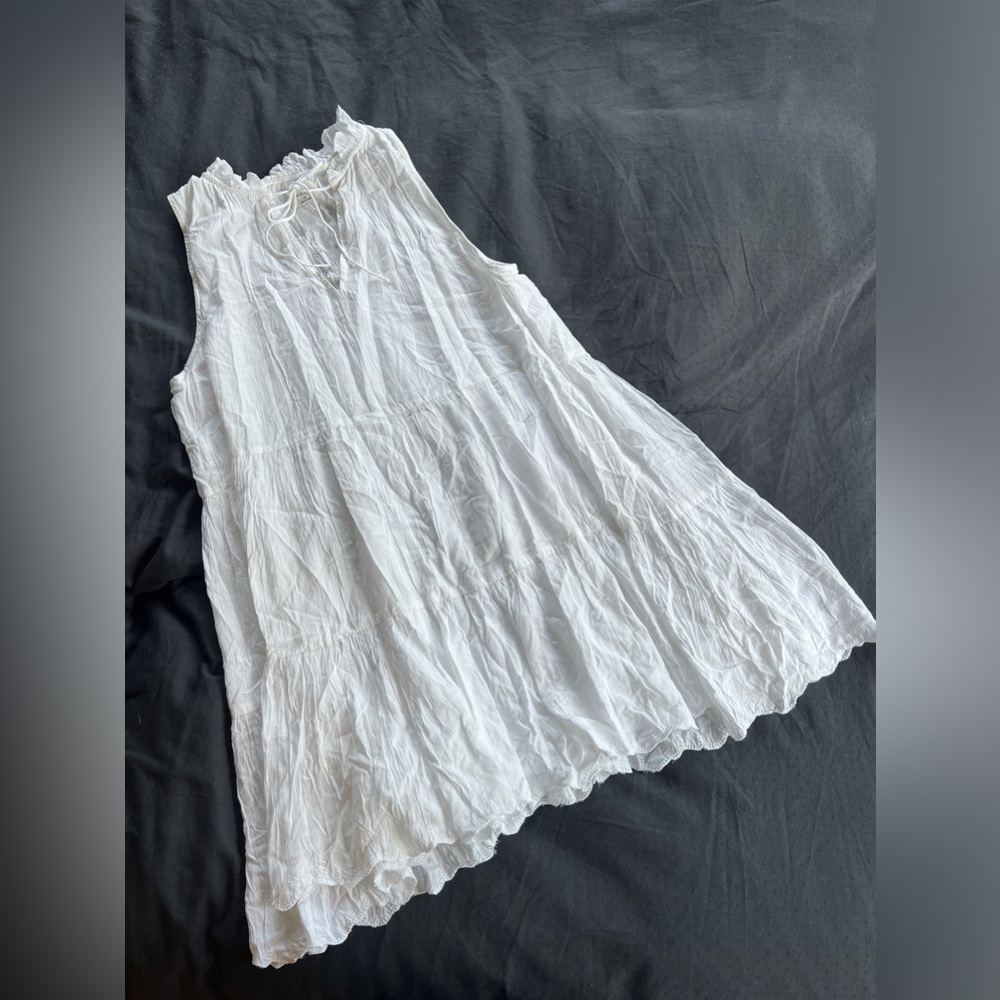 Aritzia white tiered dress, size xs